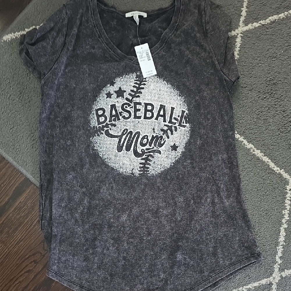 Maurices Black Baseball Mom Tee
